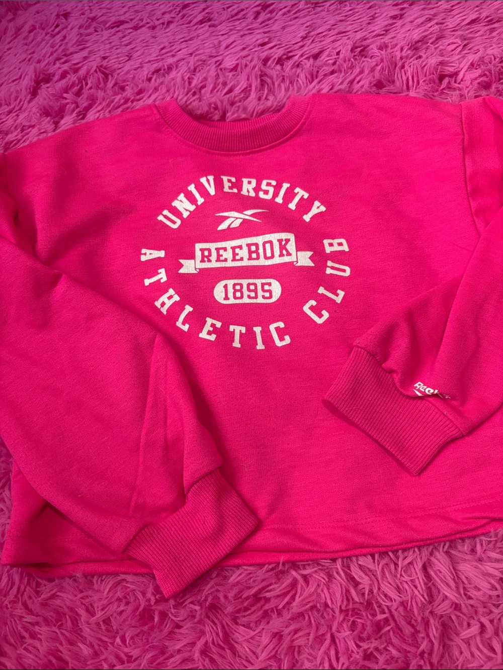 Hot Pink 'University Athletic Club' Crewneck Sweatshirt